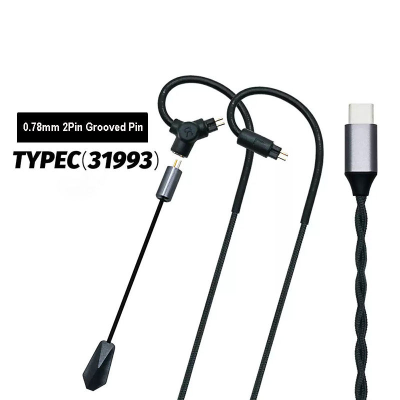 Usb C Earphone - Câble d'écouteurs gaming 0.78 QDC MMCX