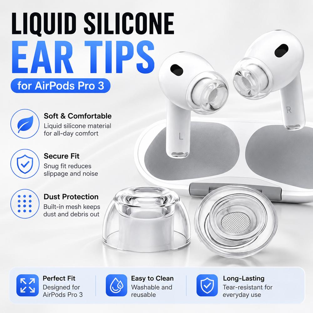 1/2/3 paires d'embouts d'écout - Silicone Ear Tip Replacement avis et prix